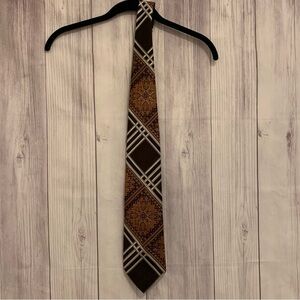 Pierre Cardin Vintage Brown Patterned Men’s Tie
